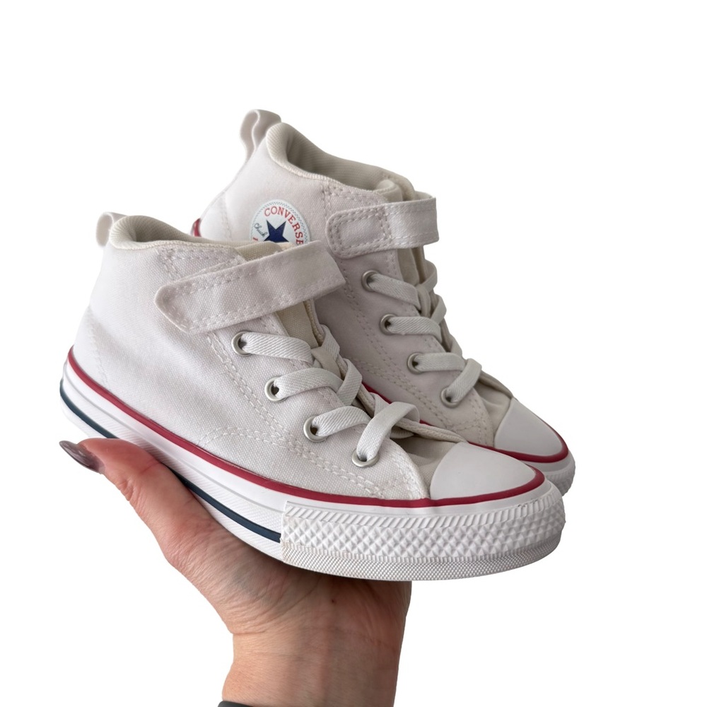 Converse Kids High-Top Easy On Sneakers - White and Red
